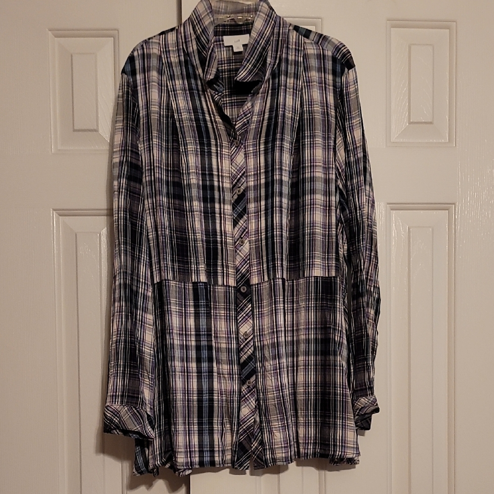 J. Jill Plaid Tunic - Petite XL